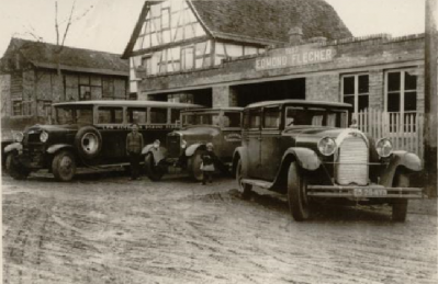 Les autocars Edmond Flecher dans les années 1930.